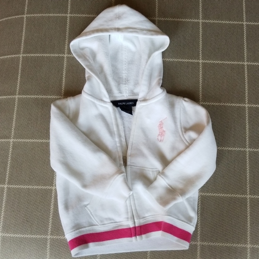 White with Pink Polo Jacket